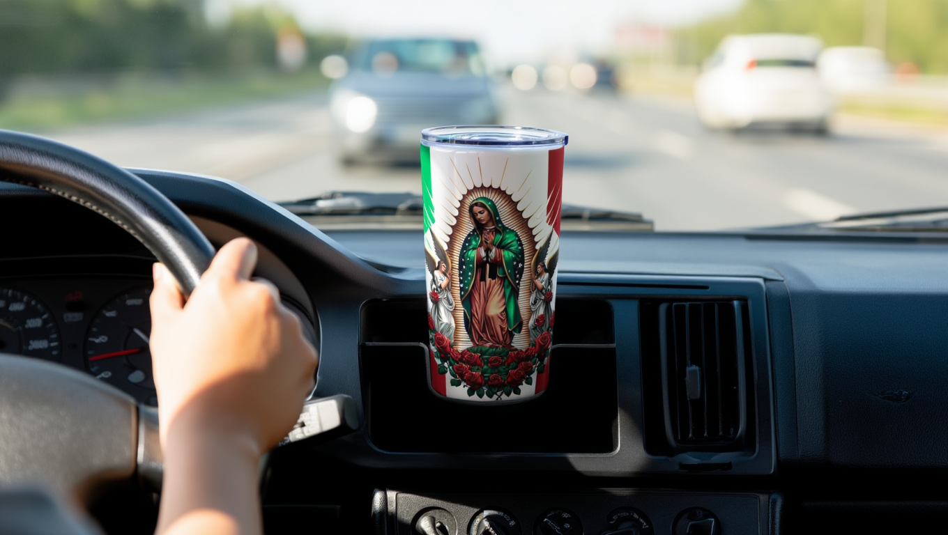 Stainless Steel Catholic Tumbler, Catholic Our Lady of Guadalupe, 20oz