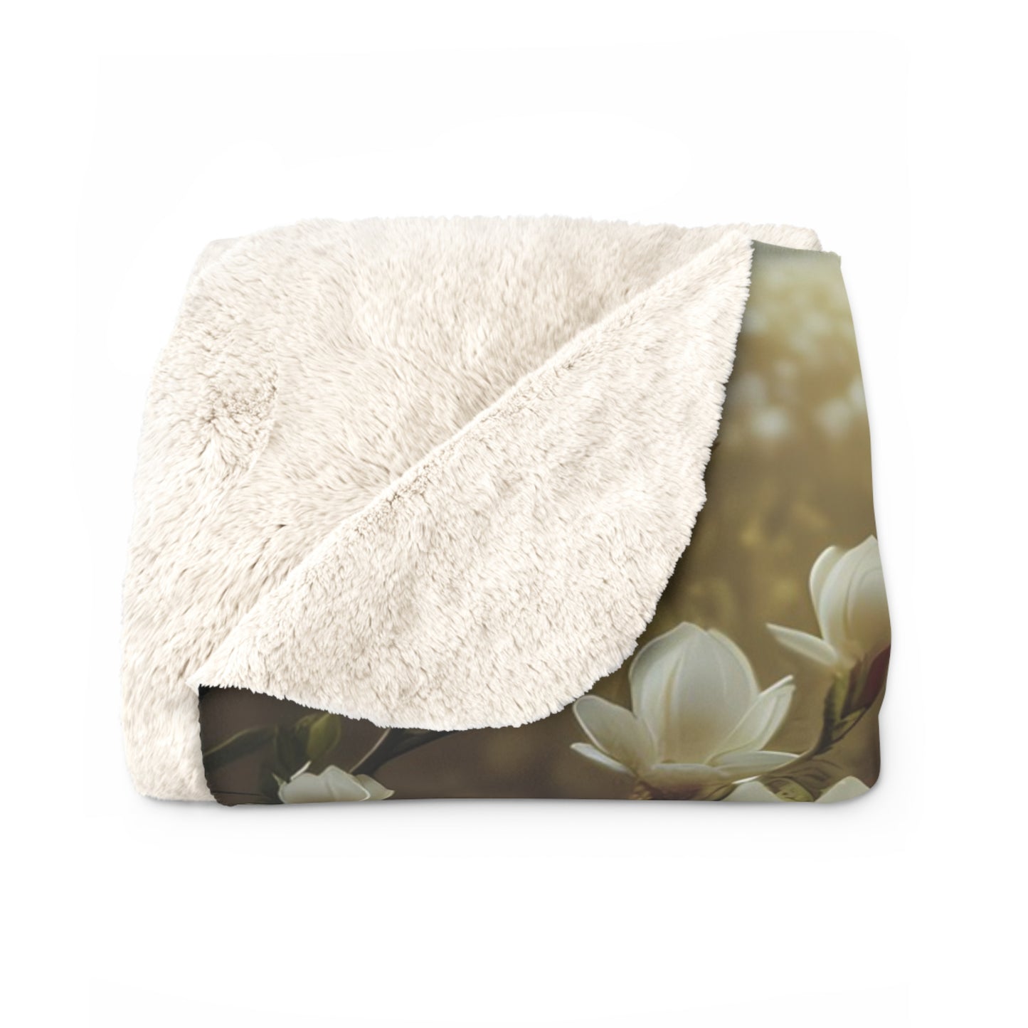 Fleece Sherpa Blanket Catholic St Mary, Woolmarket, MS Biloxi River and Magnolias