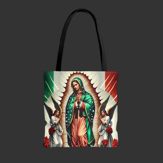 Tote Virgin of Guadalupe Inspired Tote Bag, Simple Classic Catholic Bag