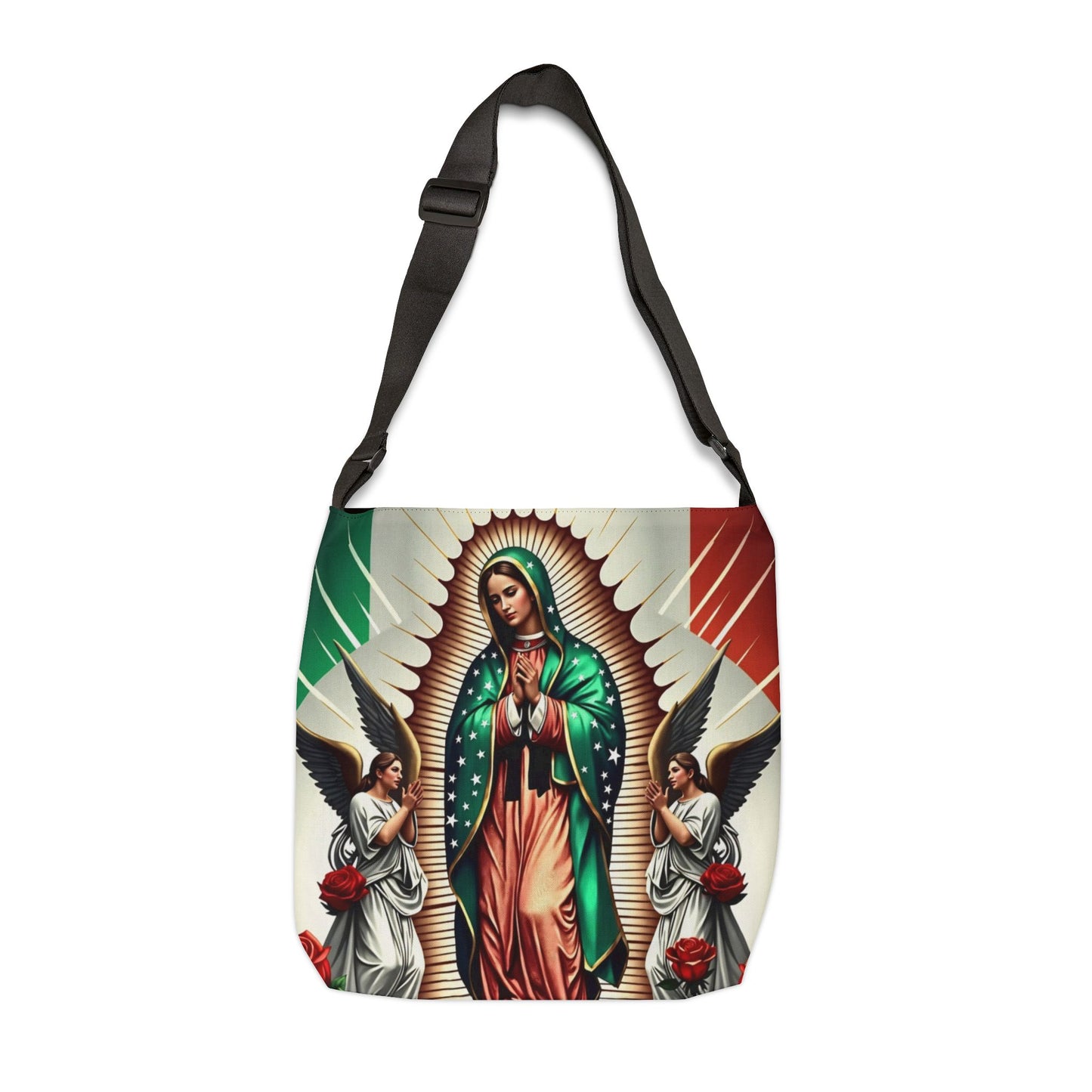 Adjustable Strap Tote Inspired by Our Lady of Guadalupe