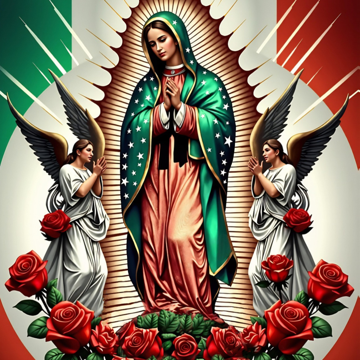 Quilted Throw — Virgin Mary