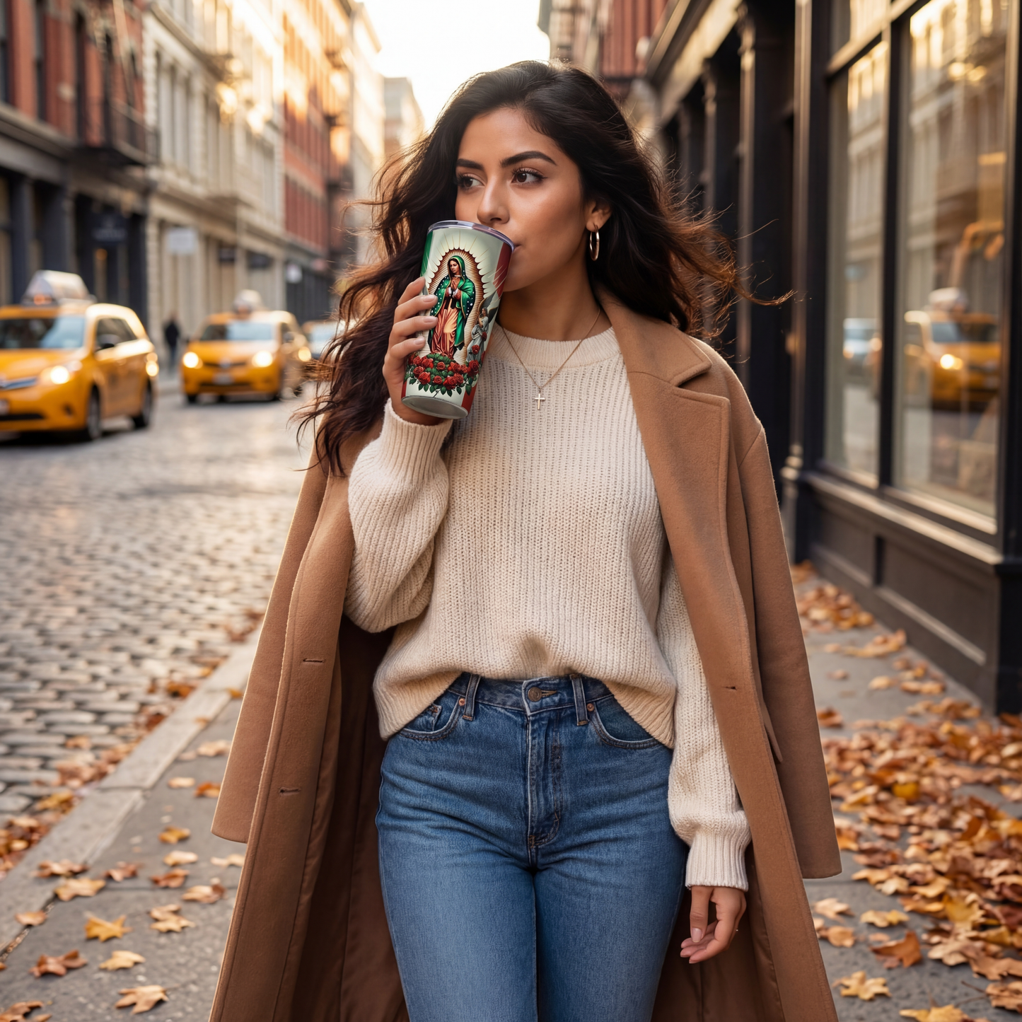 Stainless Steel Catholic Tumbler, Catholic Our Lady of Guadalupe, 20oz
