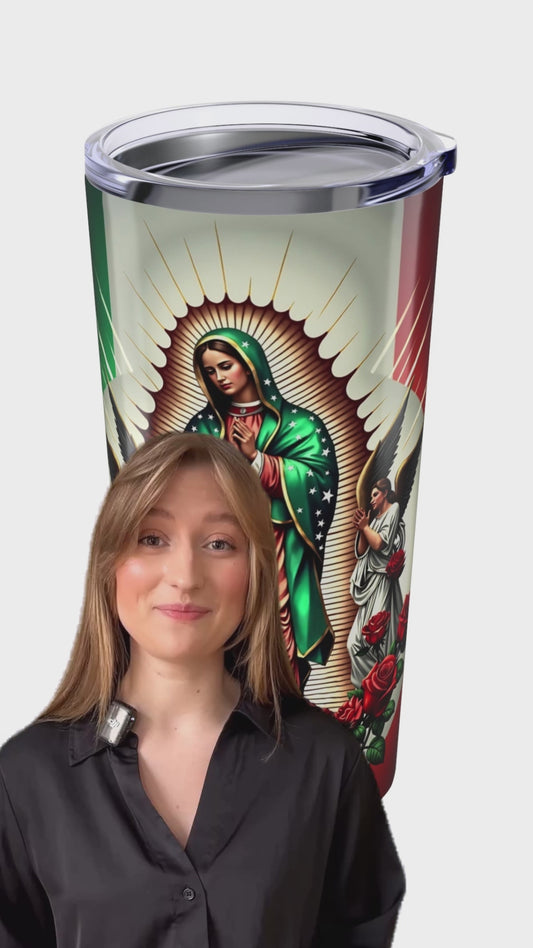 Stainless Steel Catholic Tumbler, Catholic Our Lady of Guadalupe, 20oz